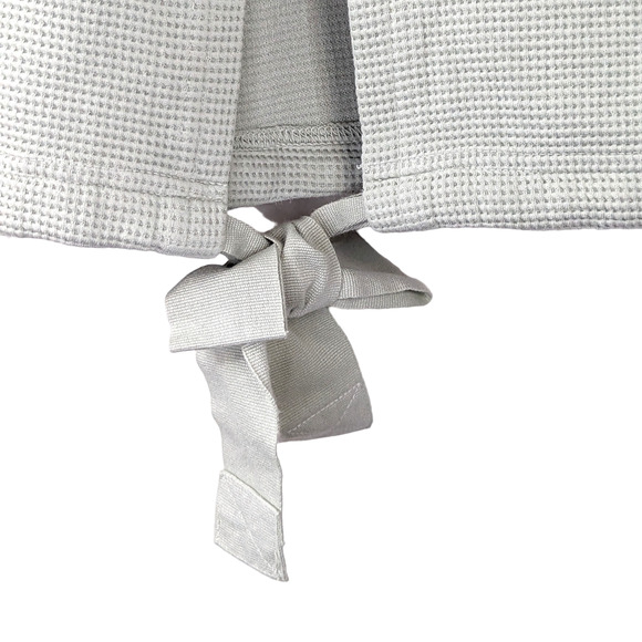 Fabletics Anna Tie-Back Sweatshirt Waffle Knit Open Back Mint Teal Oversized XXS - Picture 4 of 8